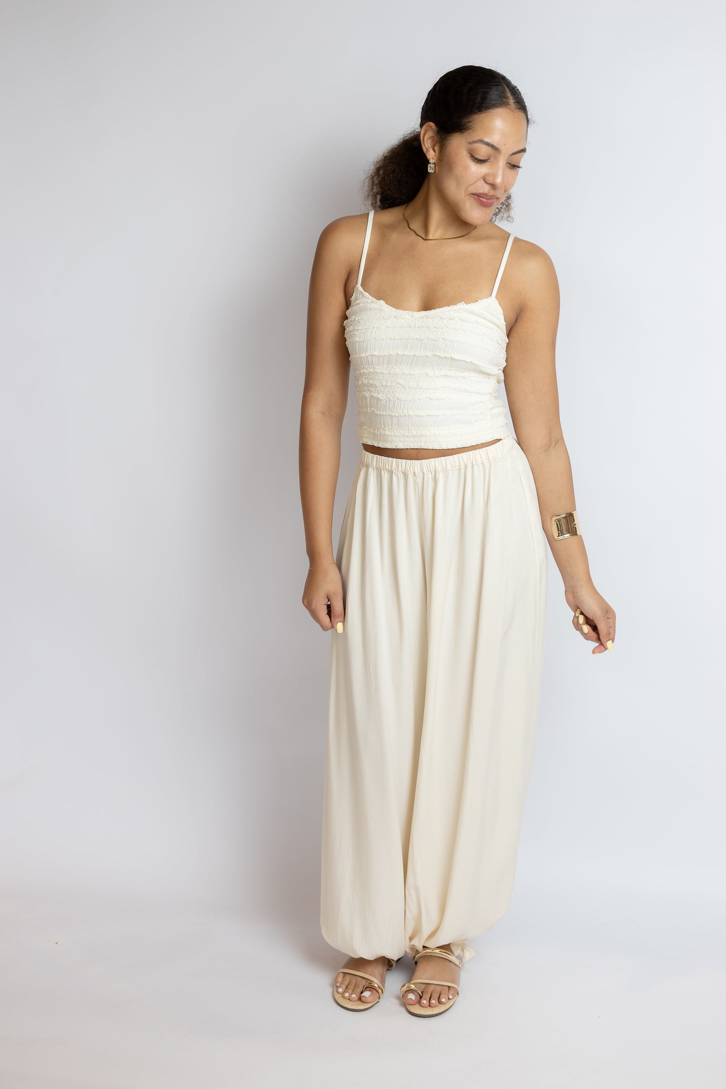 Capital Letters Ruffled Cami Top