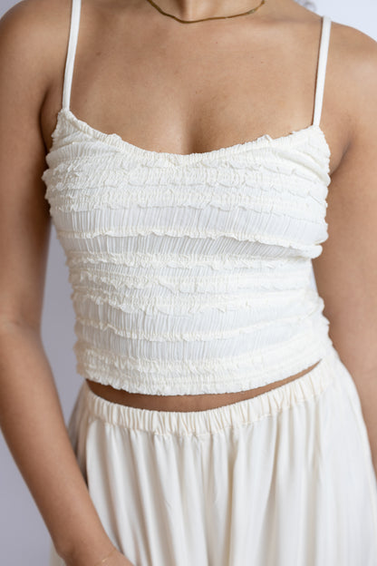 Capital Letters Ruffled Cami Top