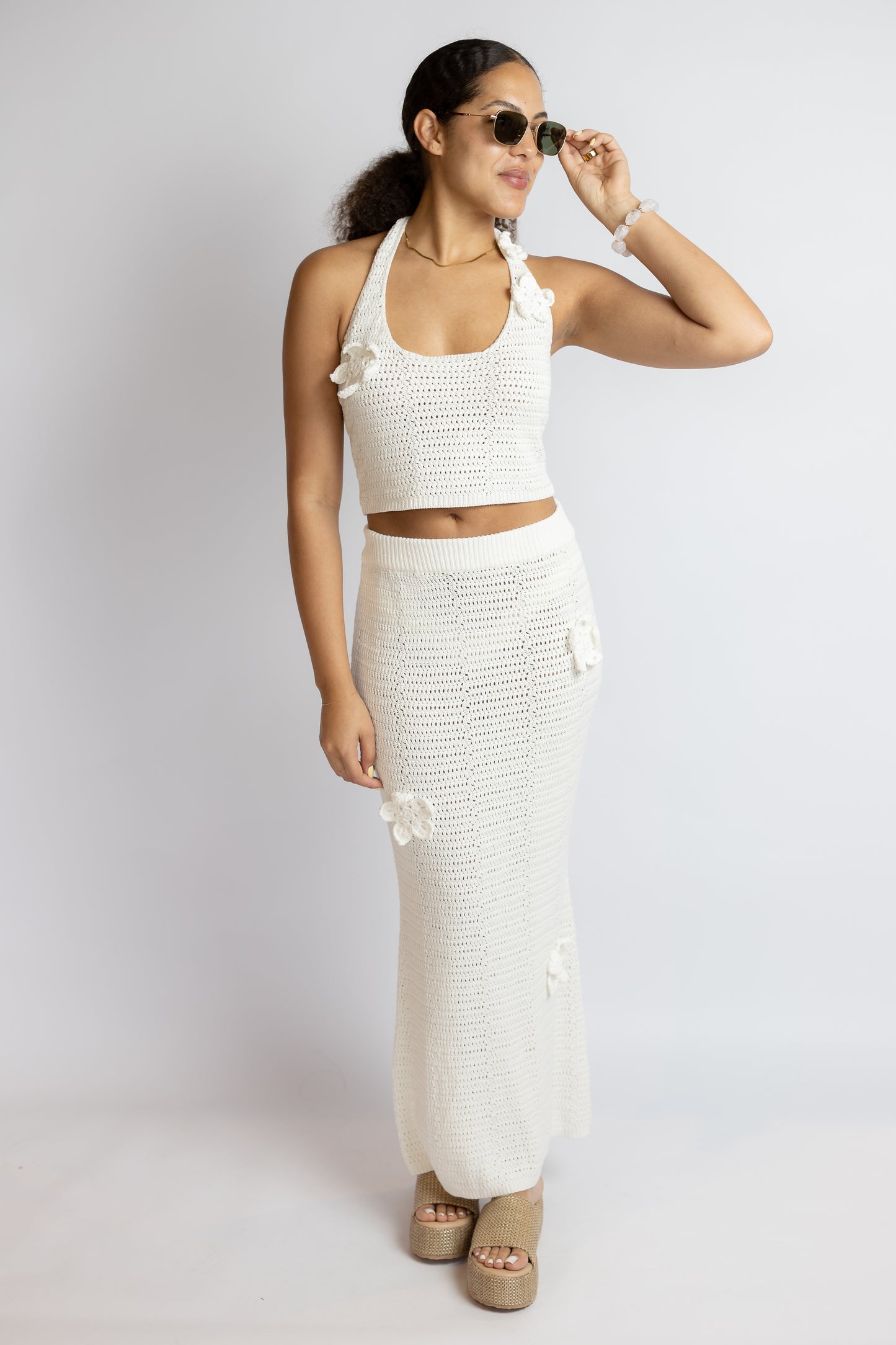 Beach Club Crochet Halter Top