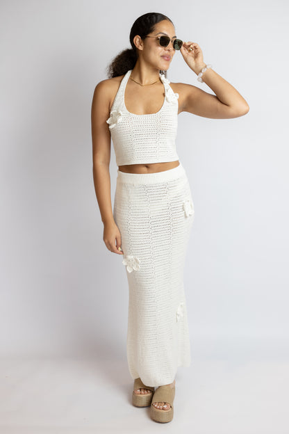 Beach Club Crochet Halter Top