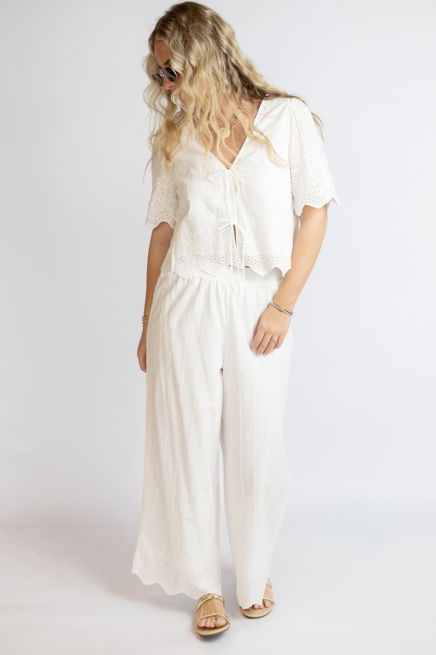 Oceanside Embroidered Top