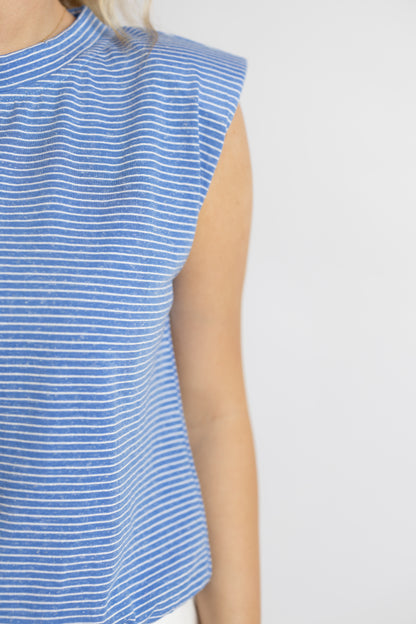 Olivia Striped Bubble Hem Top