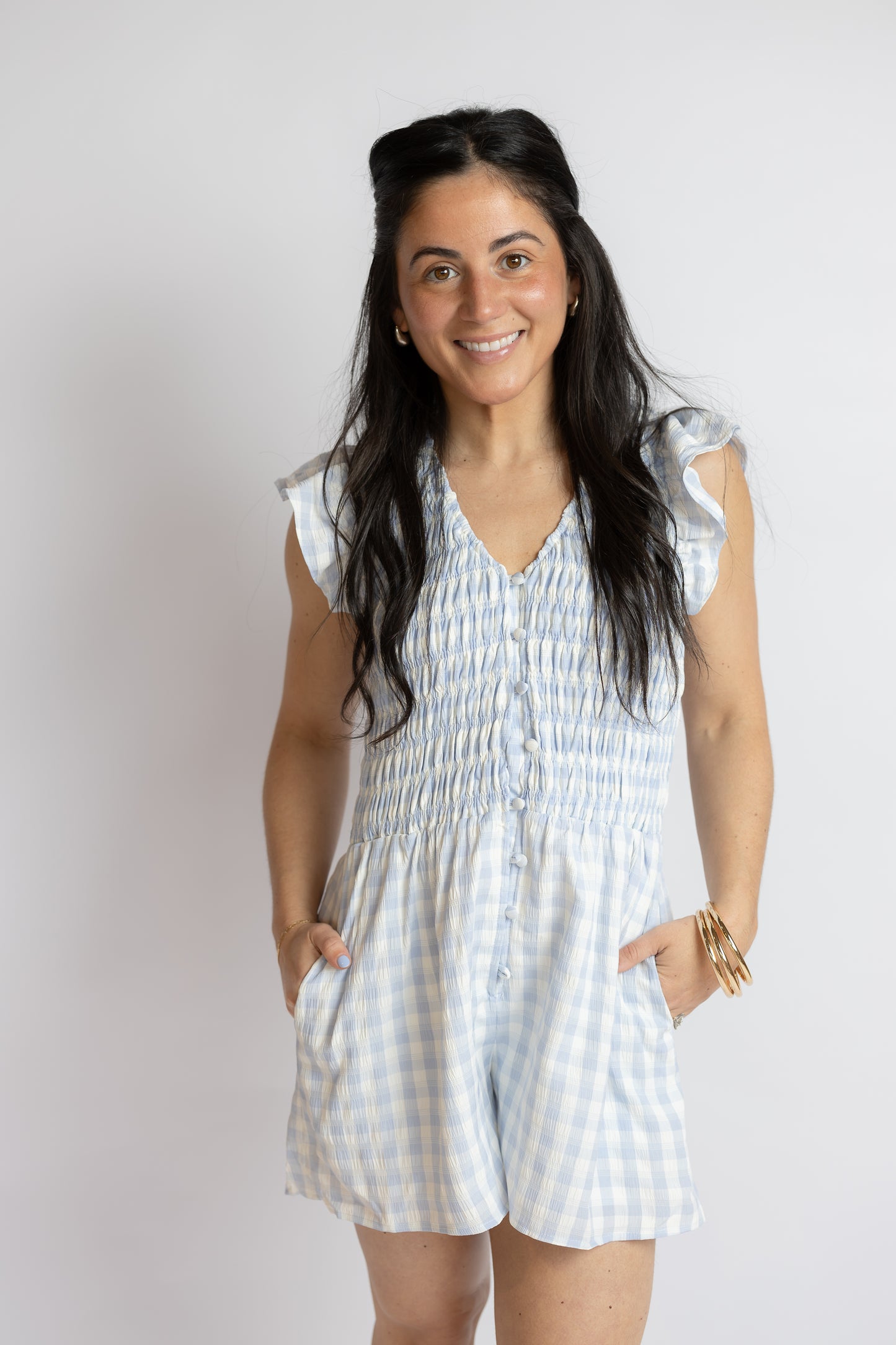 Starlet Gingham Romper