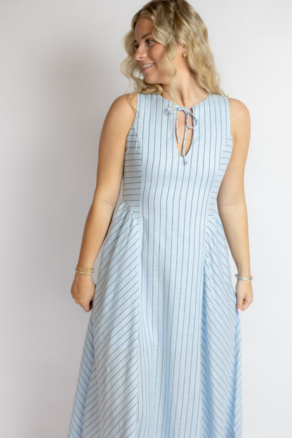 Tori Striped Midi Dress