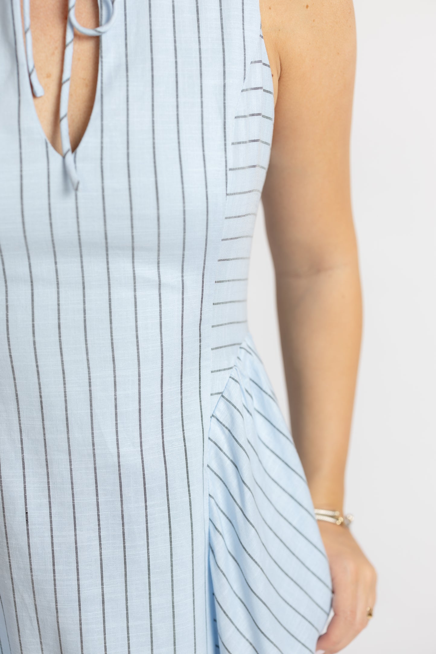 Tori Striped Midi Dress