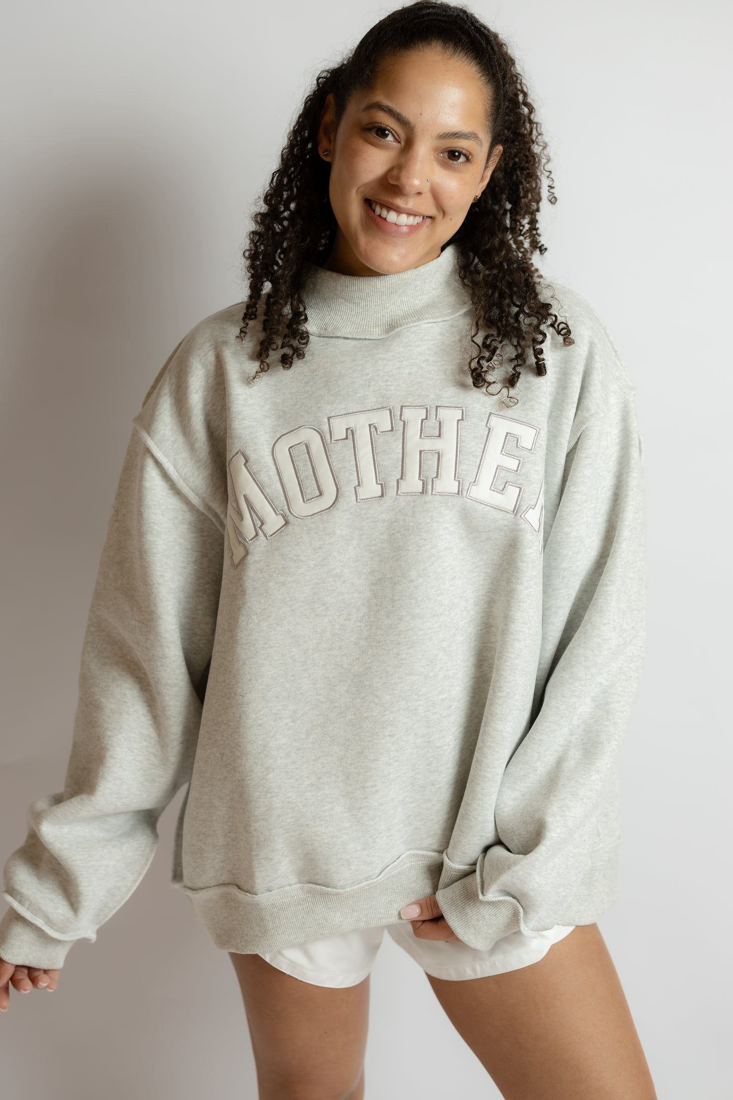 Looking Up Mother Mock Neck
