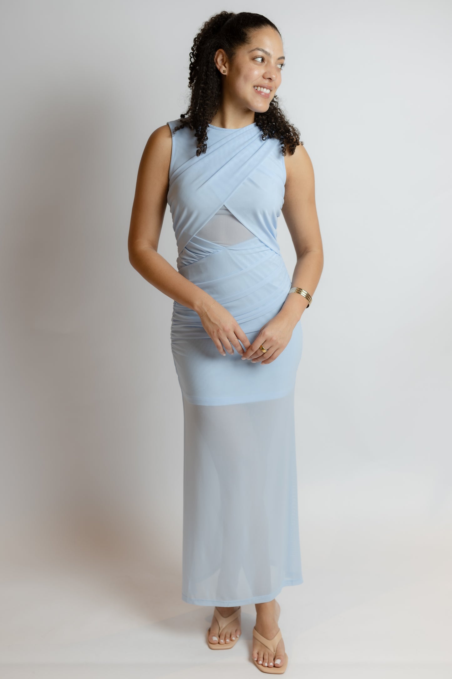 Something Blue Midi Dress