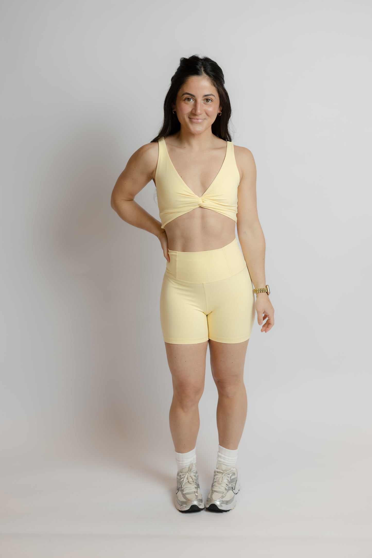 Never Better Twist Crop Yellow