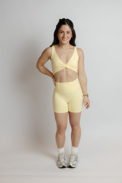 Never Better Twist Crop Yellow