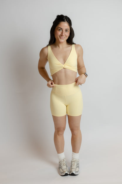 Never Better Twist Crop Yellow