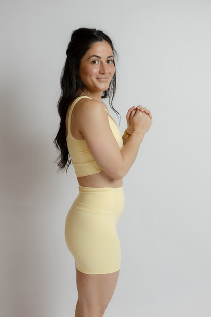 Never Better Twist Crop Yellow