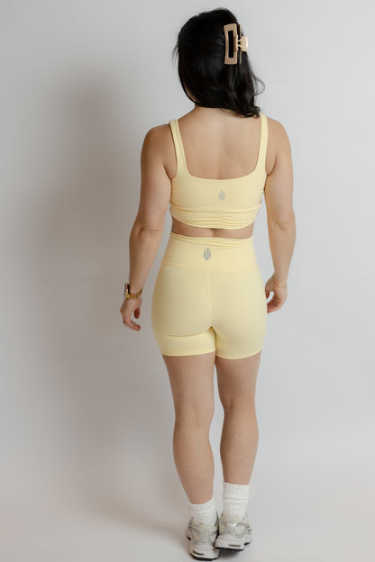 Never Better Twist Crop Yellow