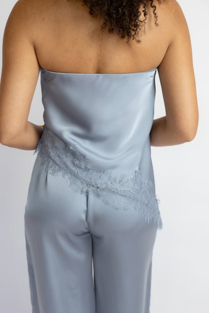 Sam Lace Satin Tube Top