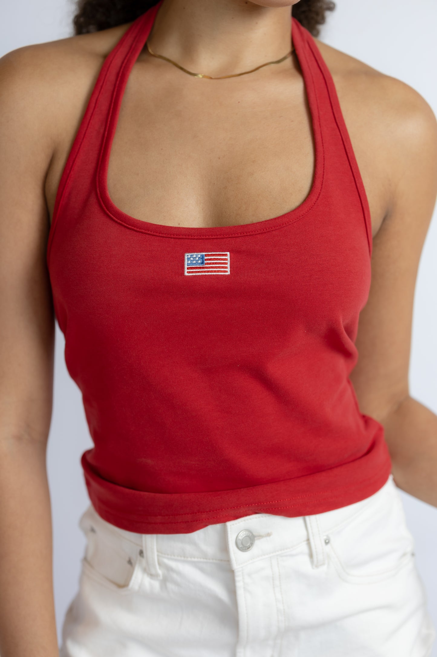 Halfway There American Flag Halter Neck