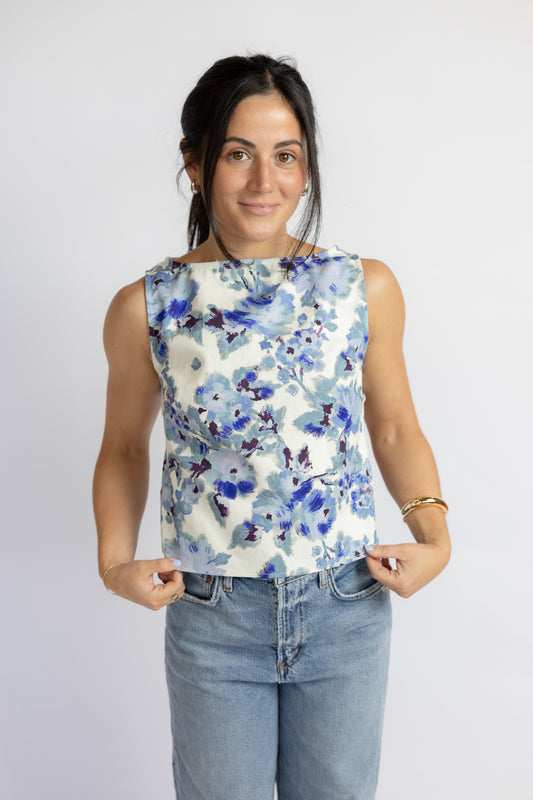 Maribel Floral Open Back Top