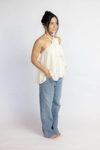 Callie Rosette Halter Top
