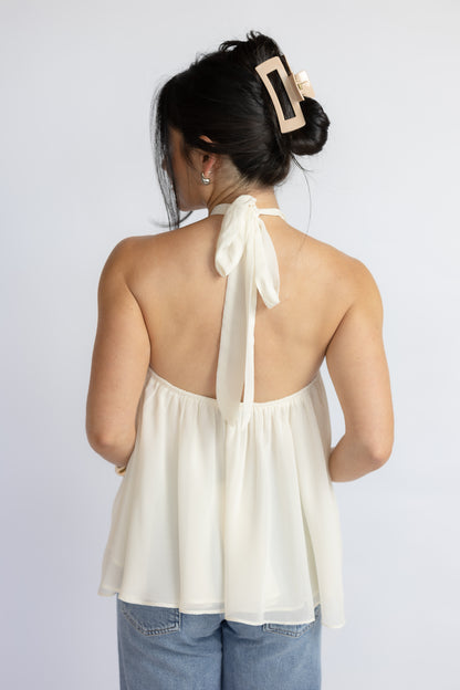 Callie Rosette Halter Top