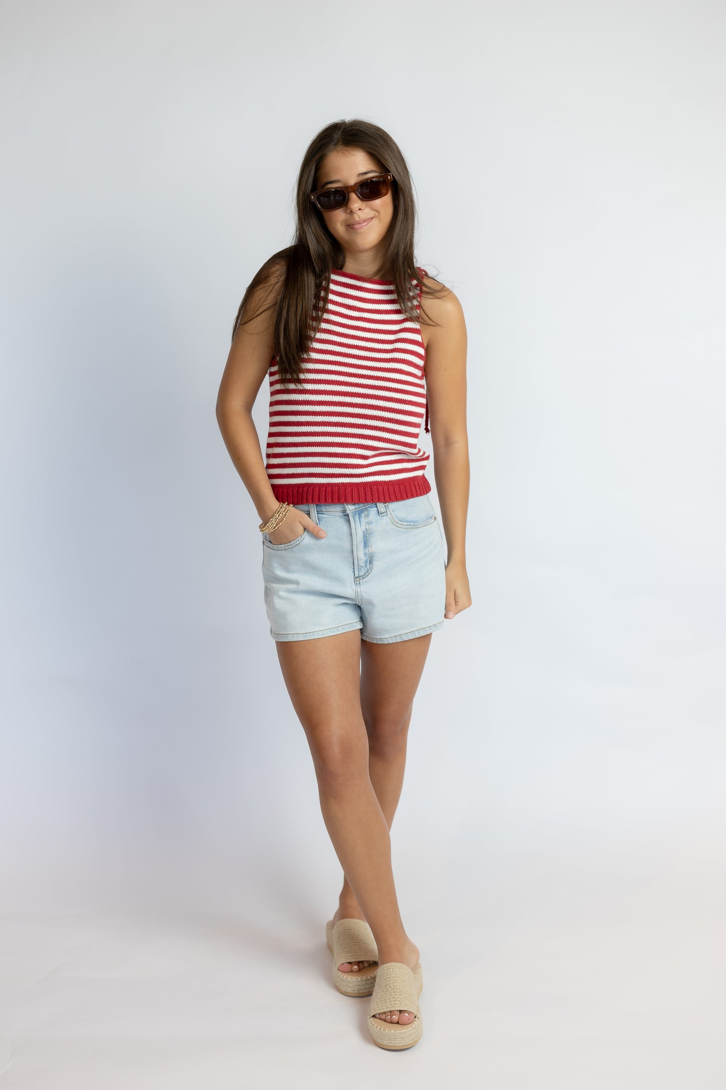 Thing About Her Striped Knit Top