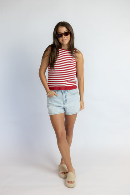Thing About Her Striped Knit Top