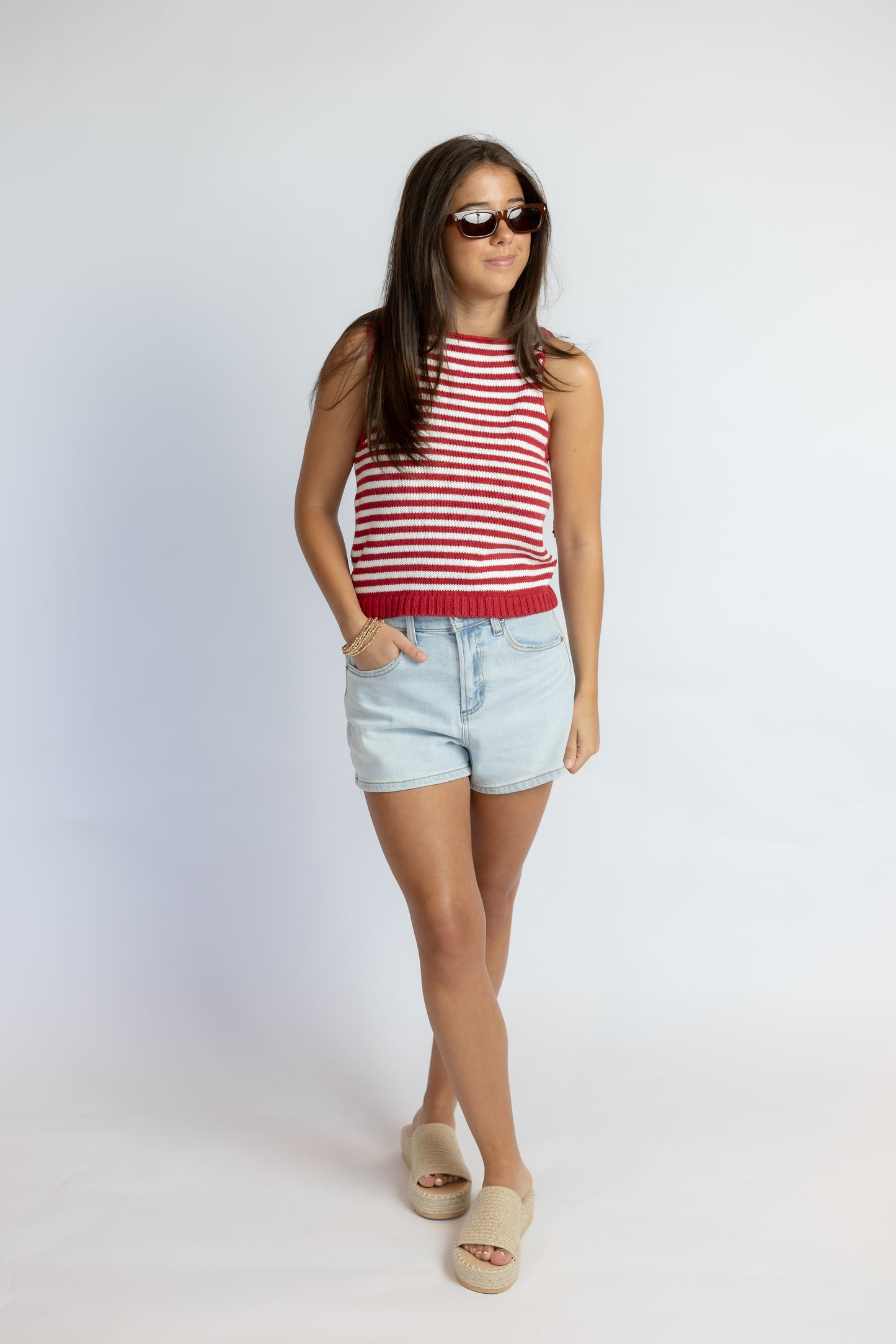 Thing About Her Striped Knit Top