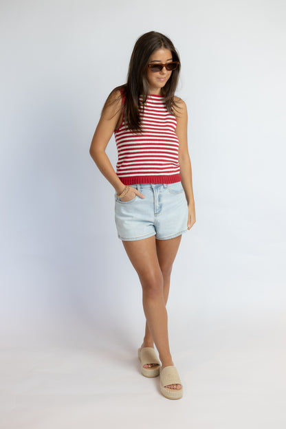Thing About Her Striped Knit Top