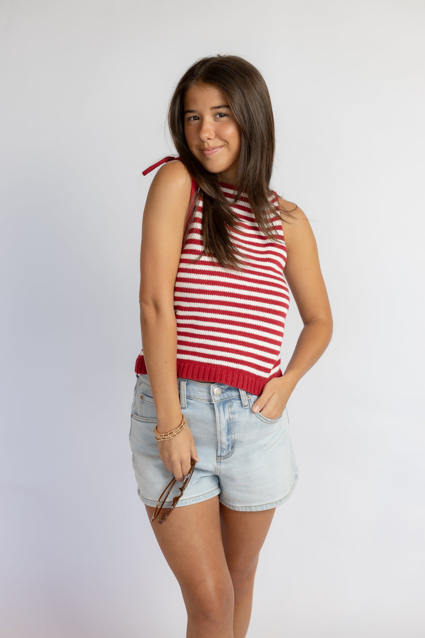 Thing About Her Striped Knit Top