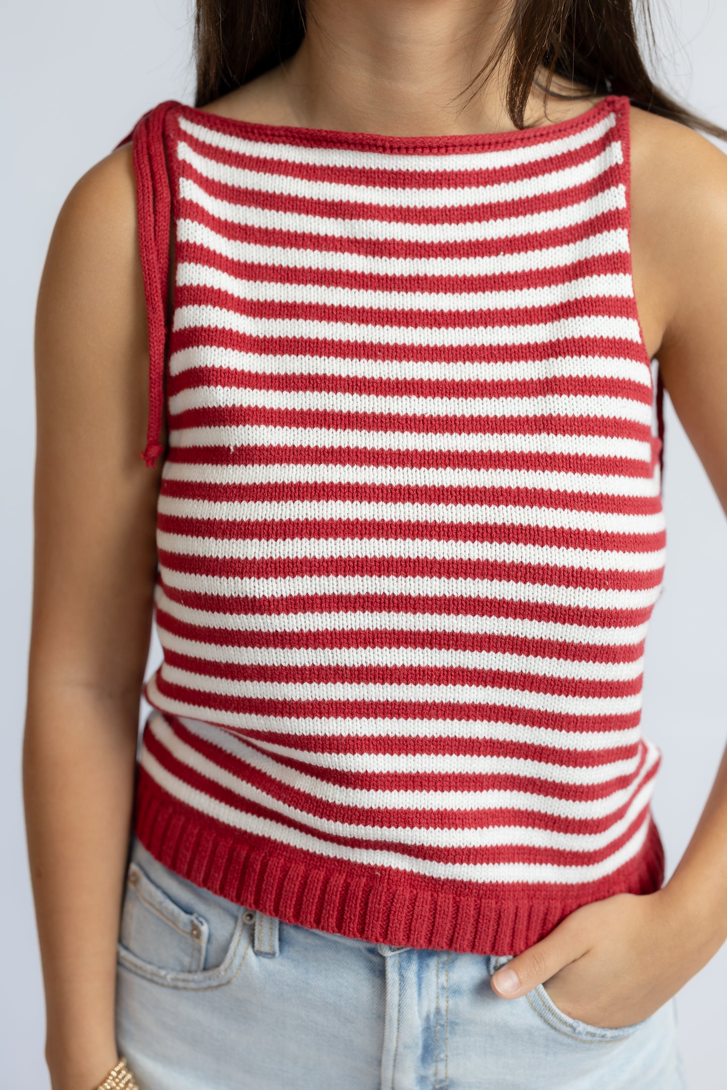 Thing About Her Striped Knit Top