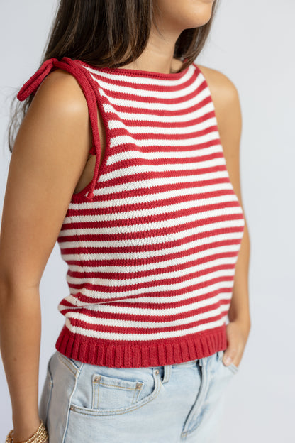 Thing About Her Striped Knit Top
