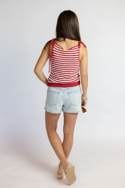 Thing About Her Striped Knit Top
