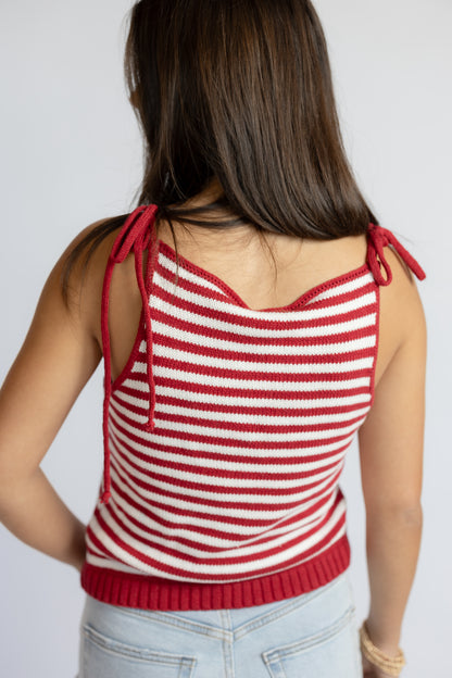 Thing About Her Striped Knit Top