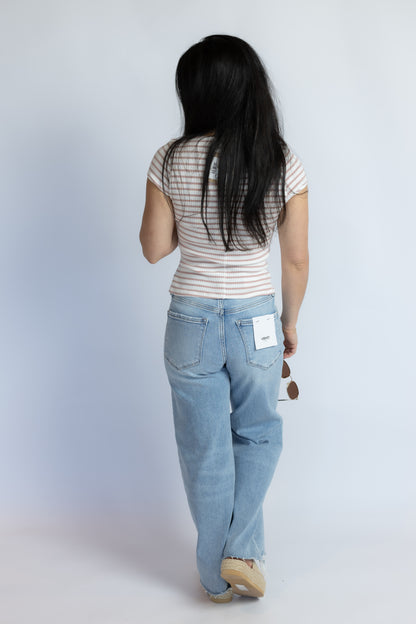 One And Done Cropped Wide Leg Denim