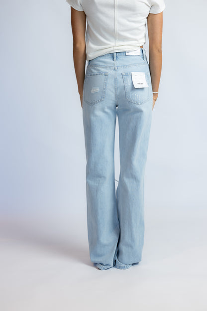 At My Best Distressed Straight Jeans