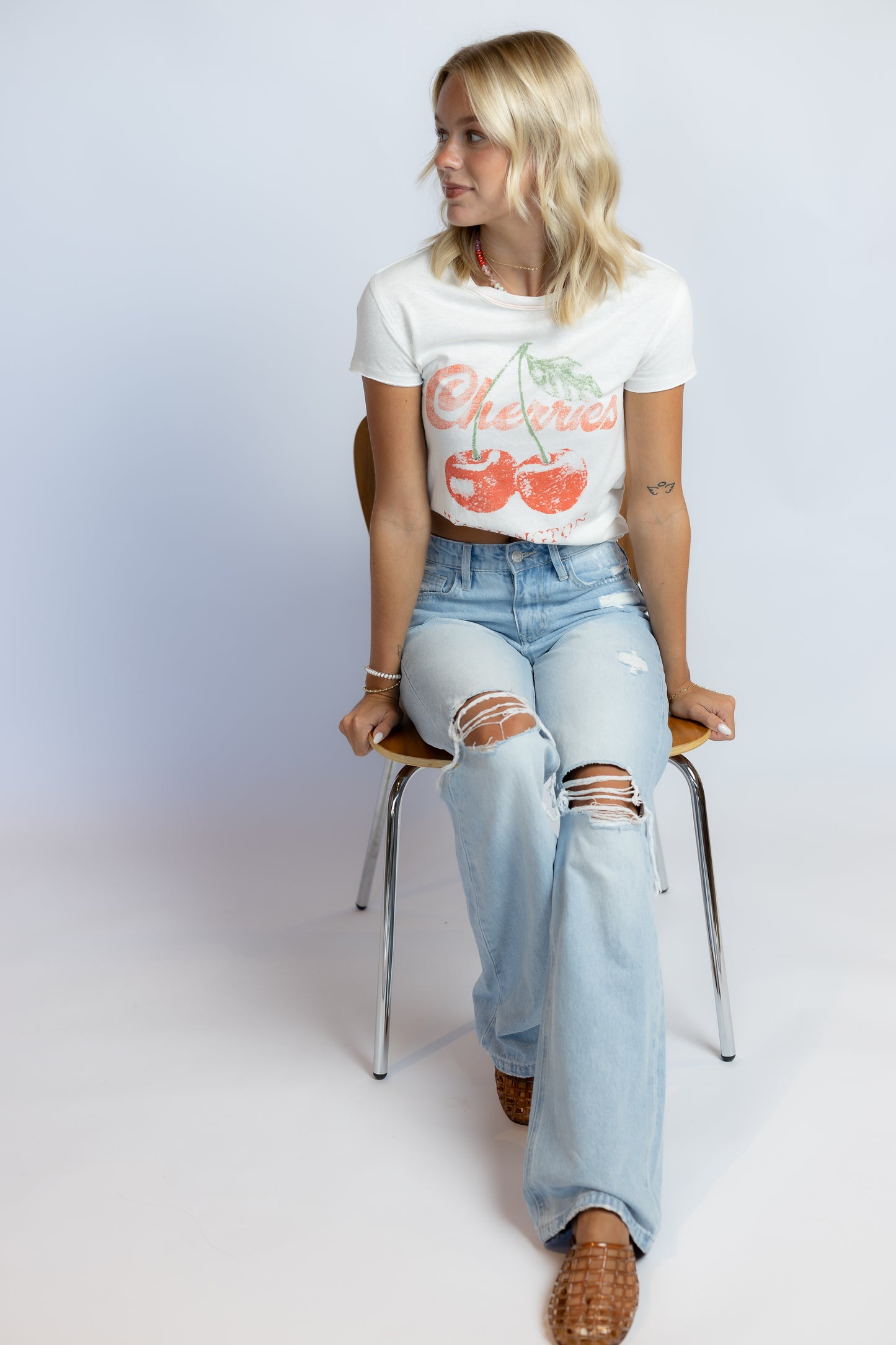 At My Best Distressed Straight Jeans