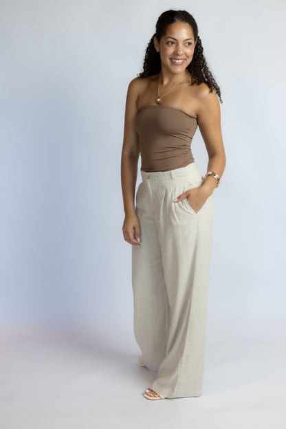 Magnolia Wide Leg Linen Trousers