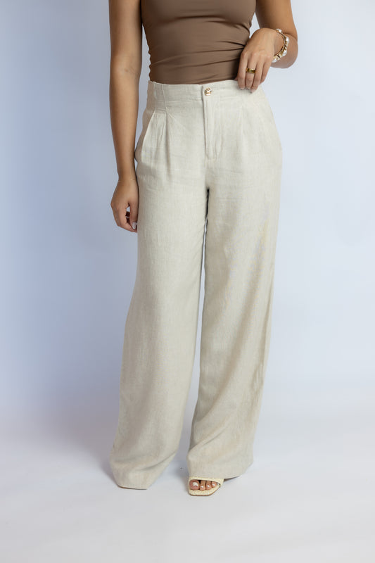 Magnolia Wide Leg Linen Trousers