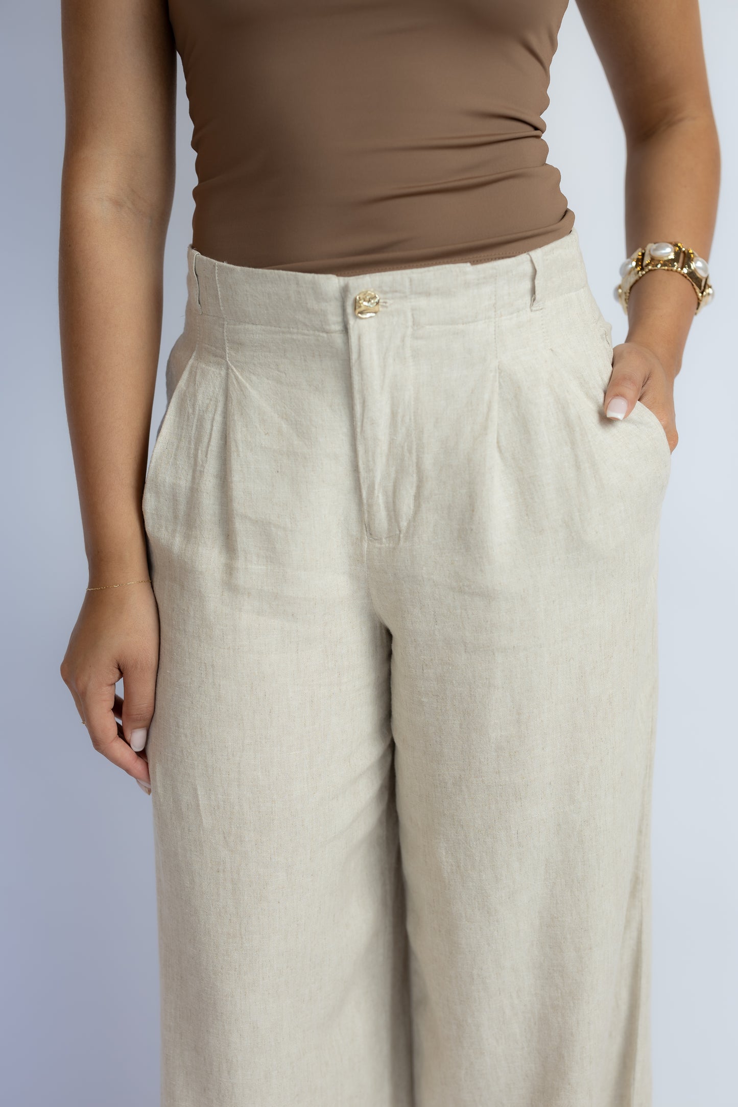 Magnolia Wide Leg Linen Trousers