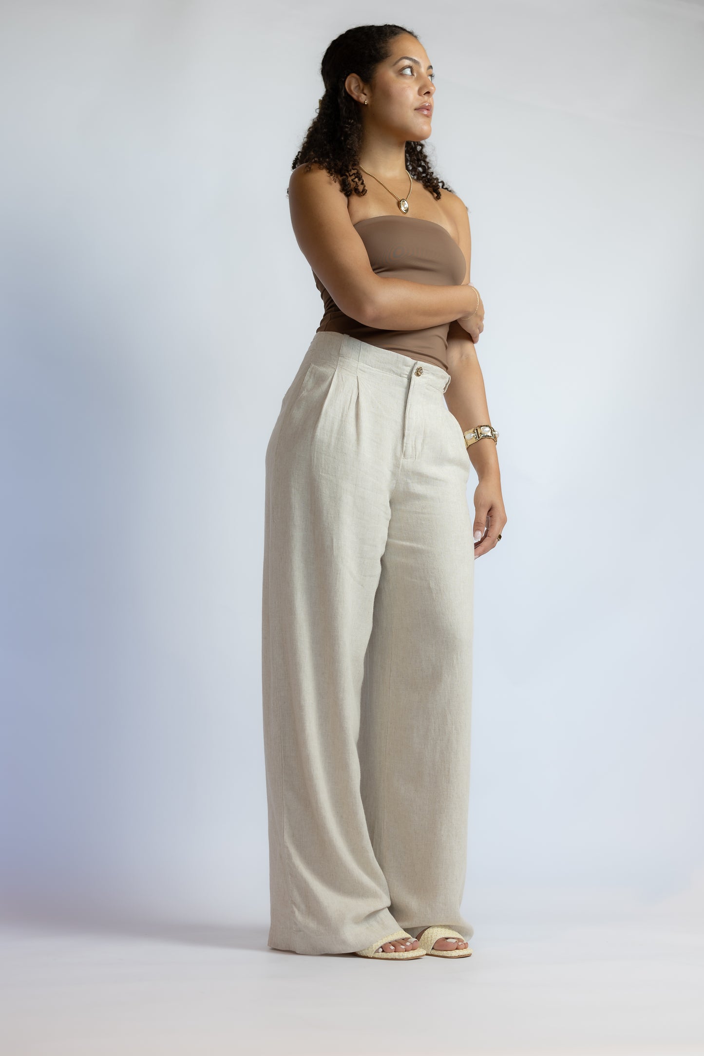 Magnolia Wide Leg Linen Trousers