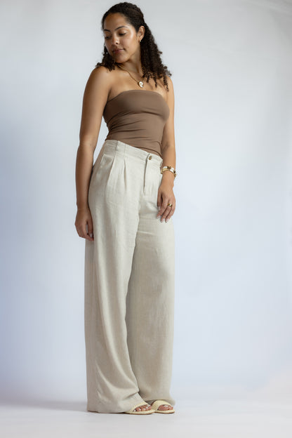 Magnolia Wide Leg Linen Trousers