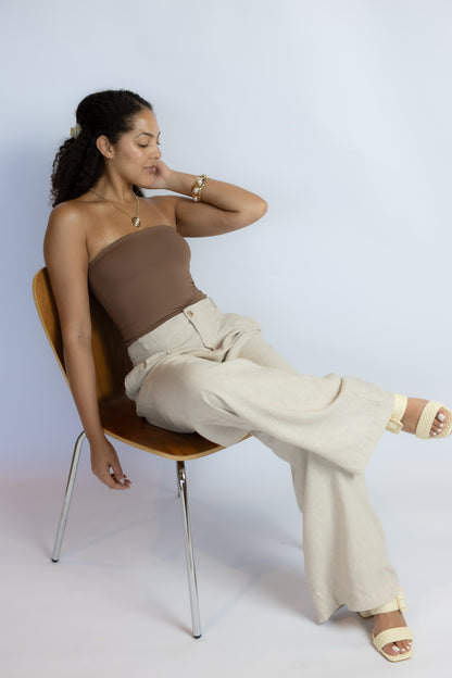 Magnolia Wide Leg Linen Trousers