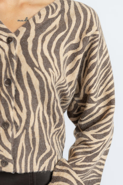 All The Wild Zebra Cardigan