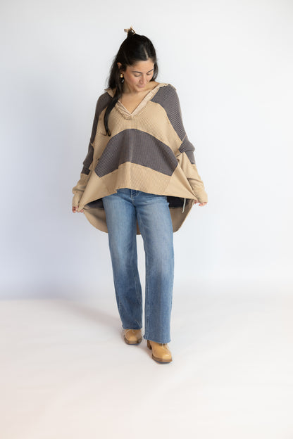 Rainn Striped Oversized Thermal