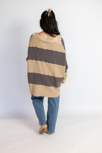 Rainn Striped Oversized Thermal
