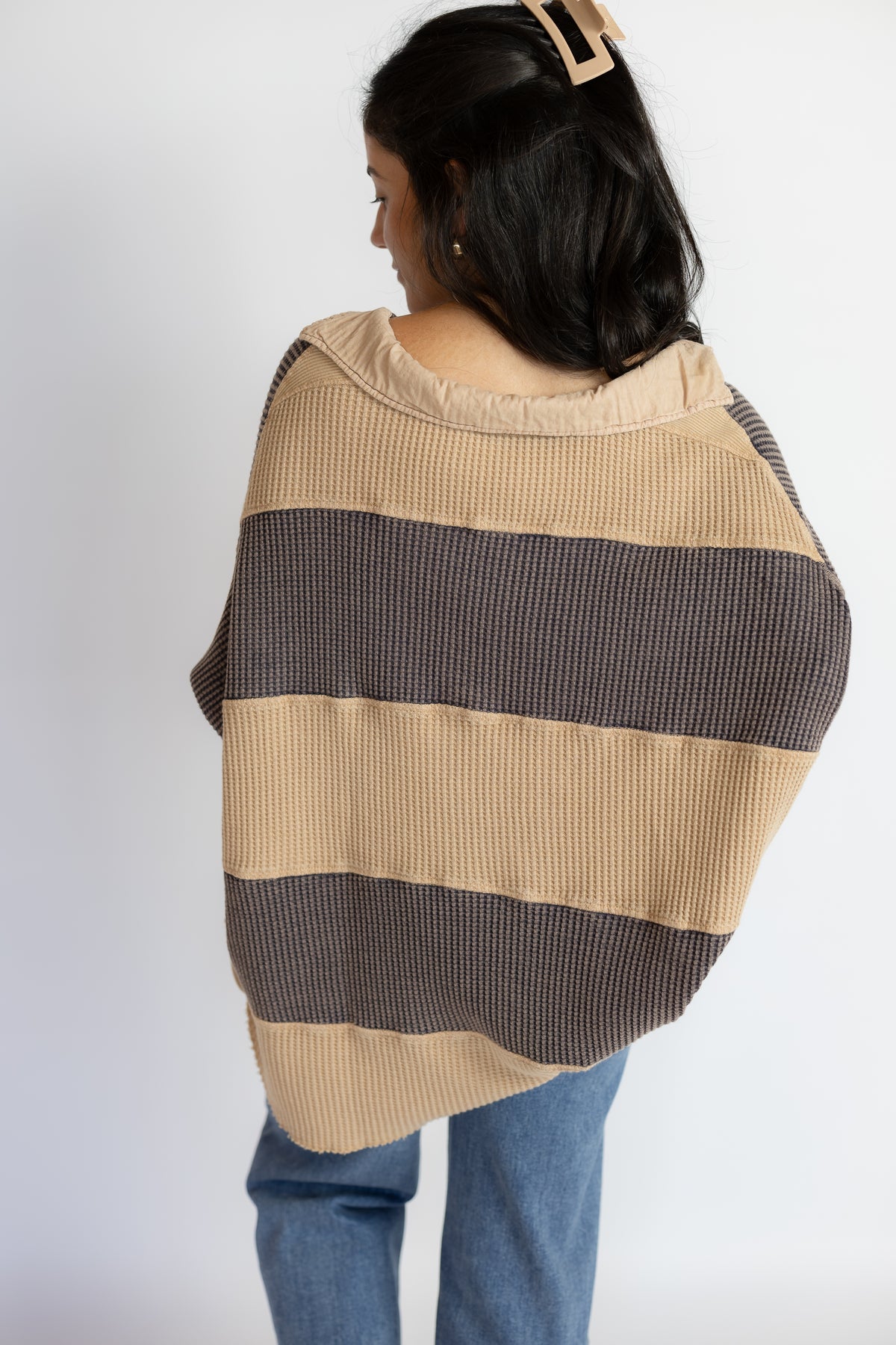 Rainn Striped Oversized Thermal