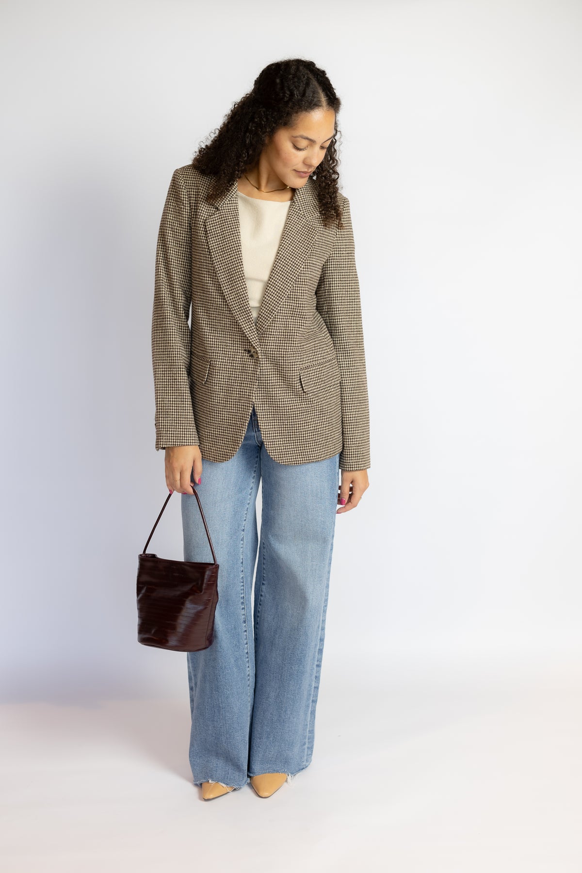 Evan Houndstooth Blazer