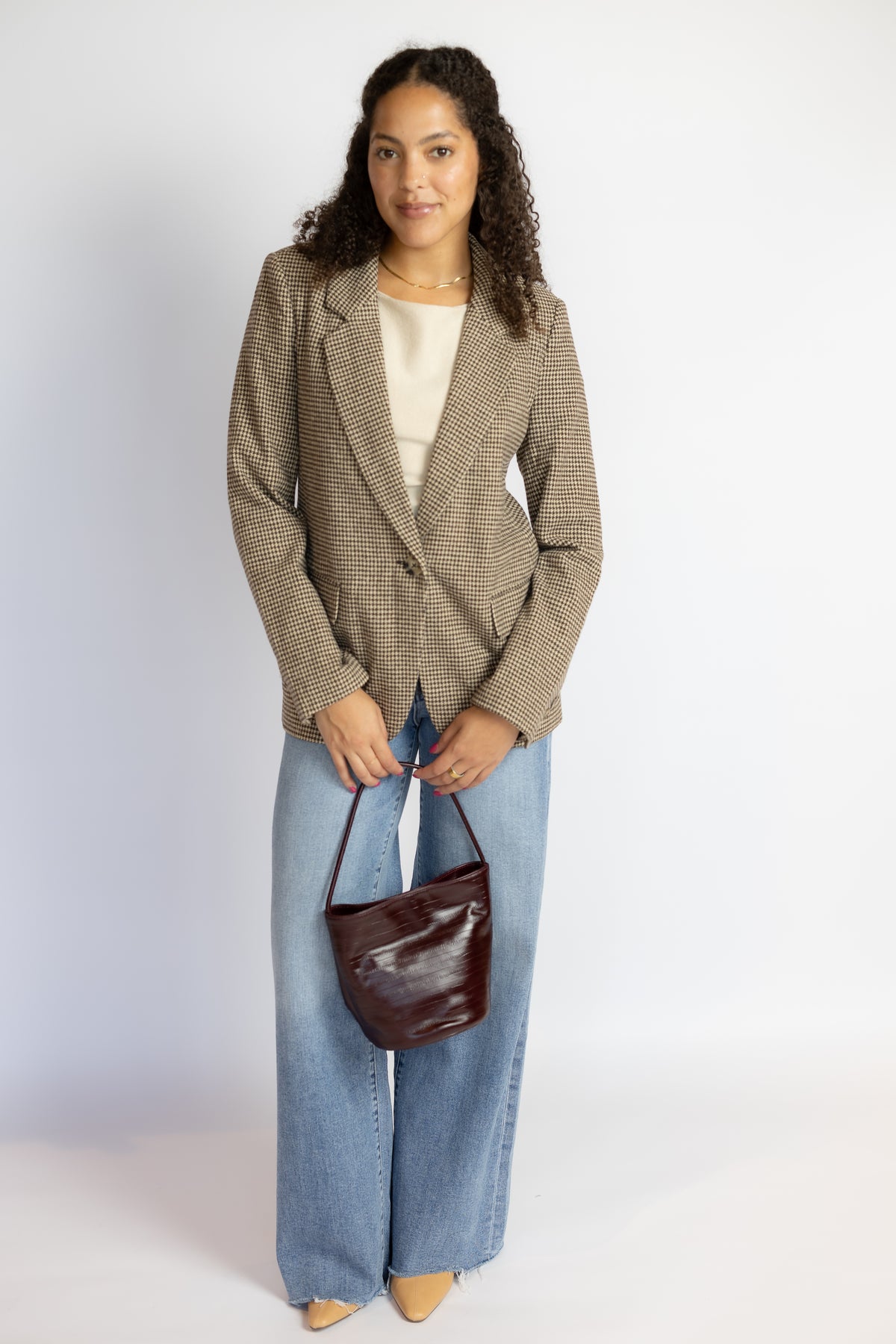 Evan Houndstooth Blazer