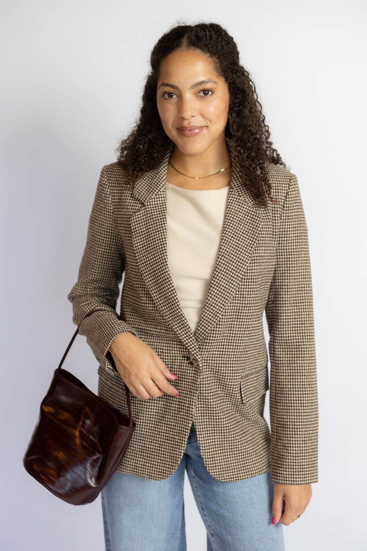 Evan Houndstooth Blazer