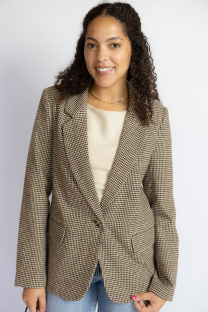 Evan Houndstooth Blazer