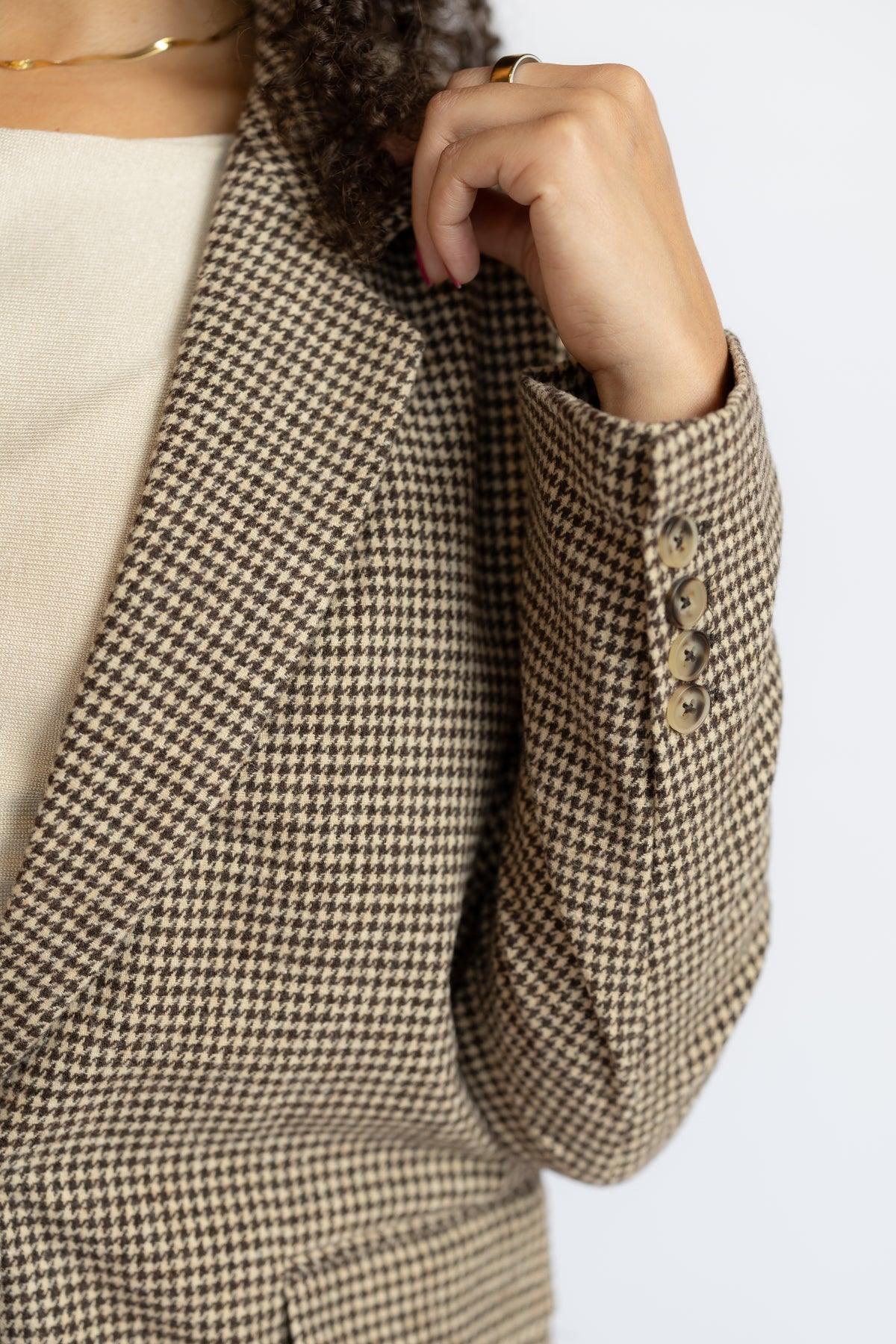 Evan Houndstooth Blazer