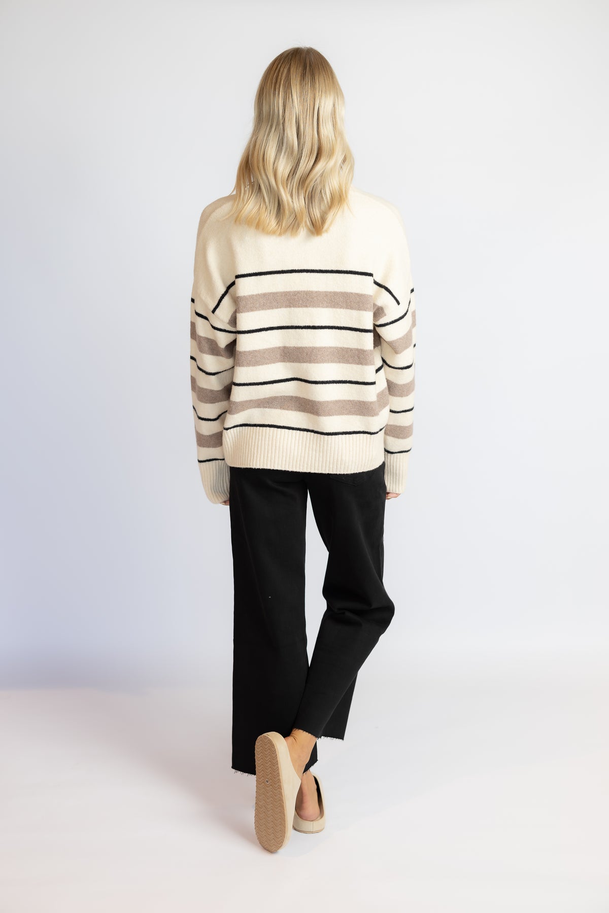 Cirrus Stripe Sweater Chalk