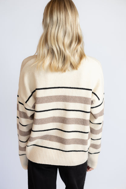 Cirrus Stripe Sweater Chalk